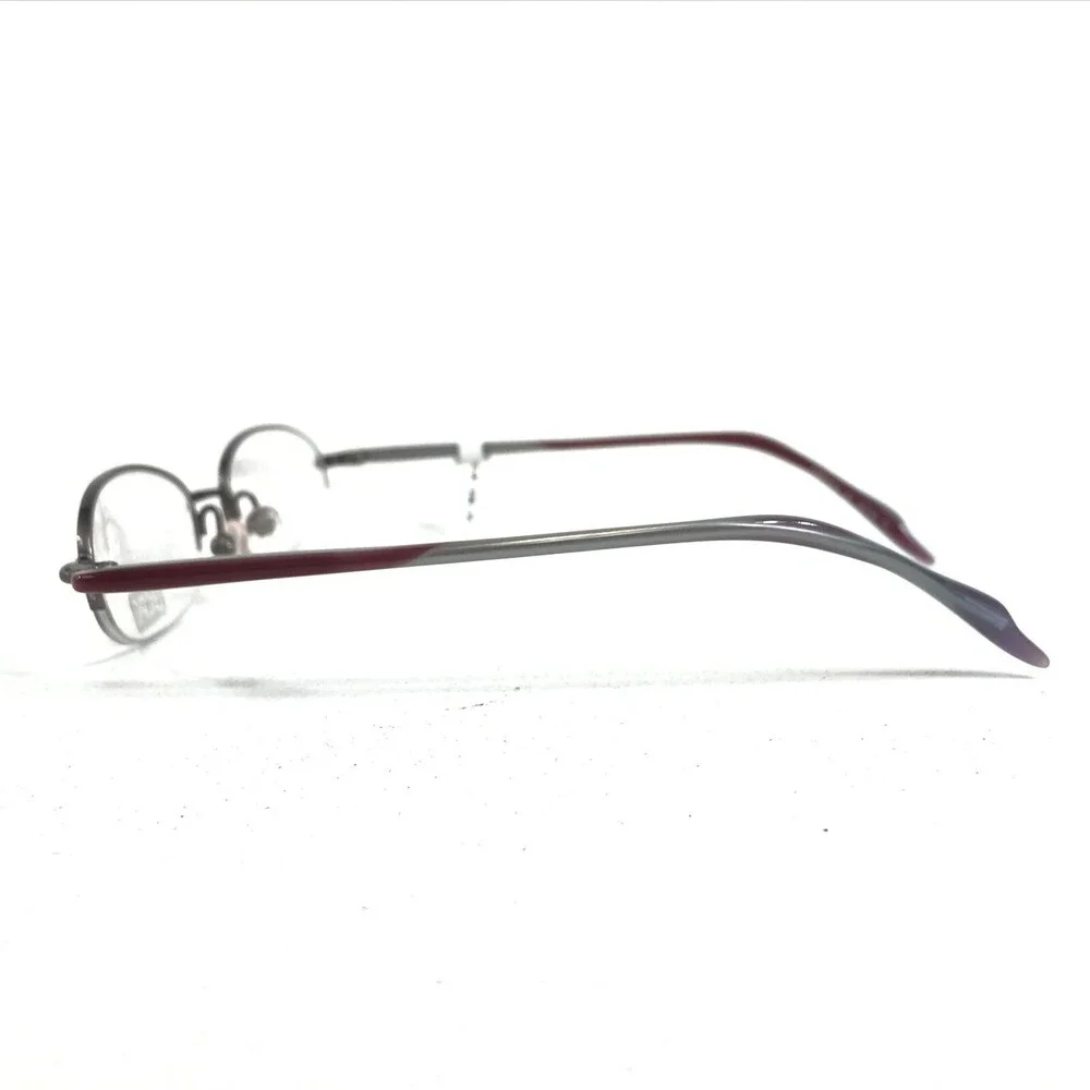 BCPC BP-179 COL.19 Eyeglasses Frames Gray Purple Round Oval Half Rim 48-18-132